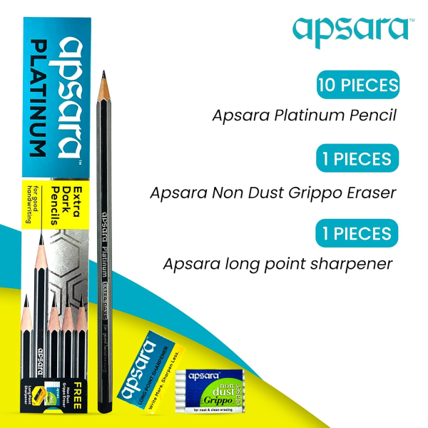 MRP60 Apsara Platinum Pencil
