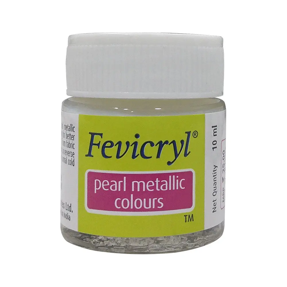 Fevicryl Pearl Metallic Colours 10ml (Silver 351)