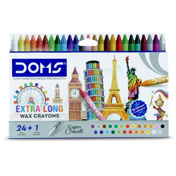 DOMS Wax Crayons Jumbo 24 Shades
