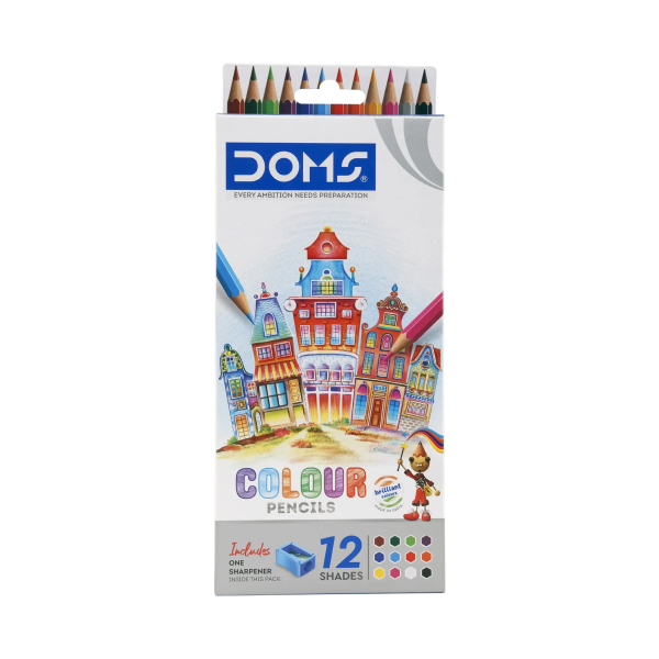 MRP60 DOMS 12 Shade Colour Pencils FSC