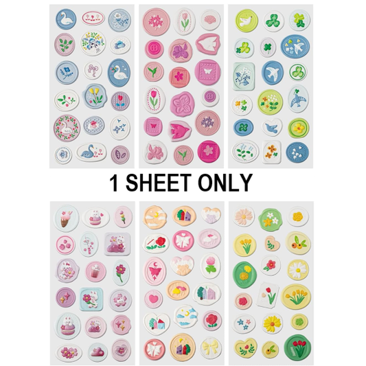 Fancy Sticker Stamp Flower