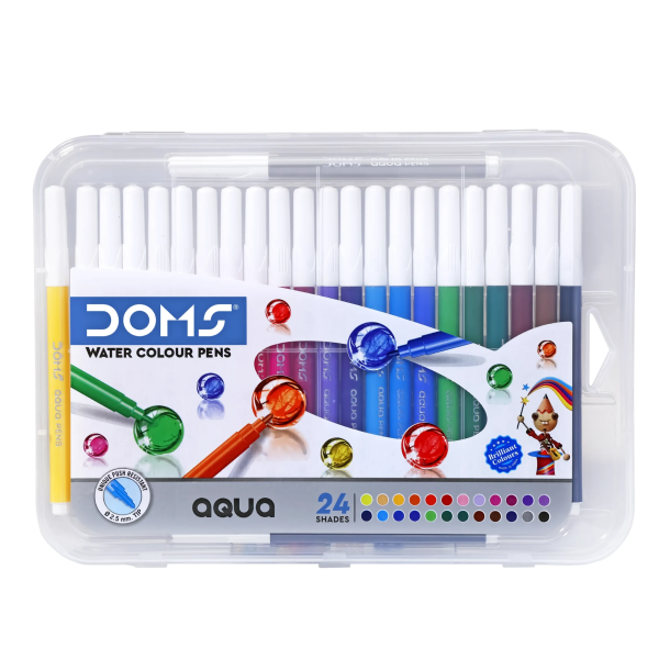 MRP125 DOMS Aqua 24 Colour Sketch Pens