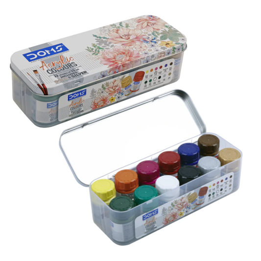 DOMS ACRYLIC COLOUR 12 SHADES (24PC CB) MRP250