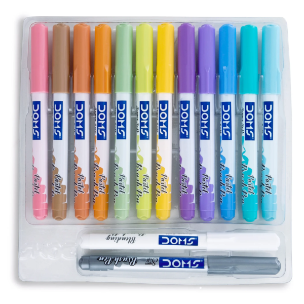 DOMS Pastel Brush Pen 14 Shades