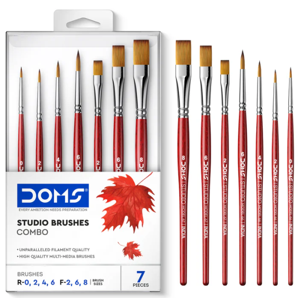 DOMS STUDIO BRUSH COMBO SET OF 7 (80PC CB) MRP250