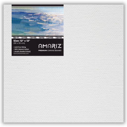 DOMS AMARIZ CANVAS BOARD 12"X12" (80PC CB) MRP140