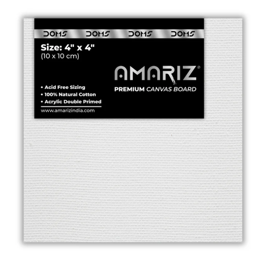 DOMS AMARIZ CANVAS BOARD 4"X4" (360PC CB) MRP25