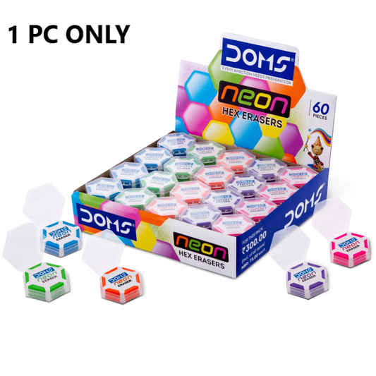 DOMS Neon Hexa Eraser