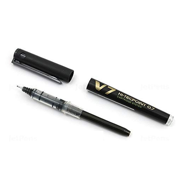 Black - Pilot Hi-Techpoint V7 Cartridge Pen