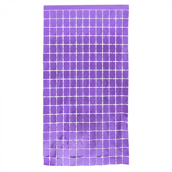 Purple - Square Foil Curtain