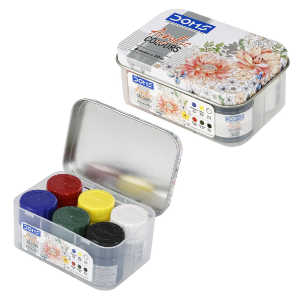 DOMS ACRYLIC COLOUR 6 SHADES (48PC CB) MRP100