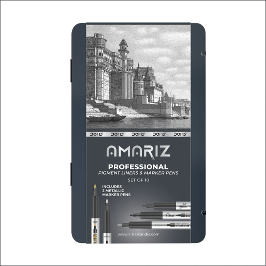 DOMS AMARIZ PIGMENT LINER & MARKER SET OF 10 (30PC CB) MRP350
