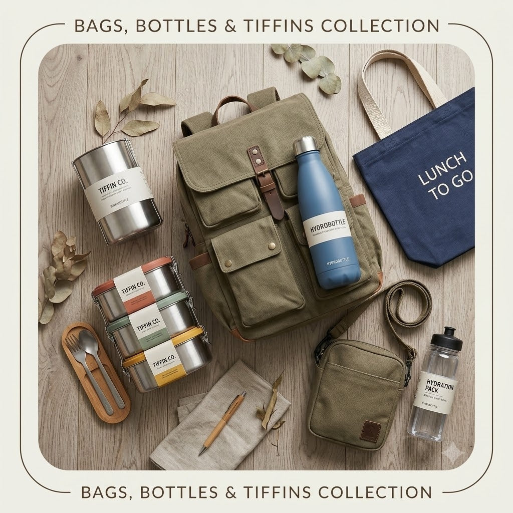 Bags, Bottles & Tiffins