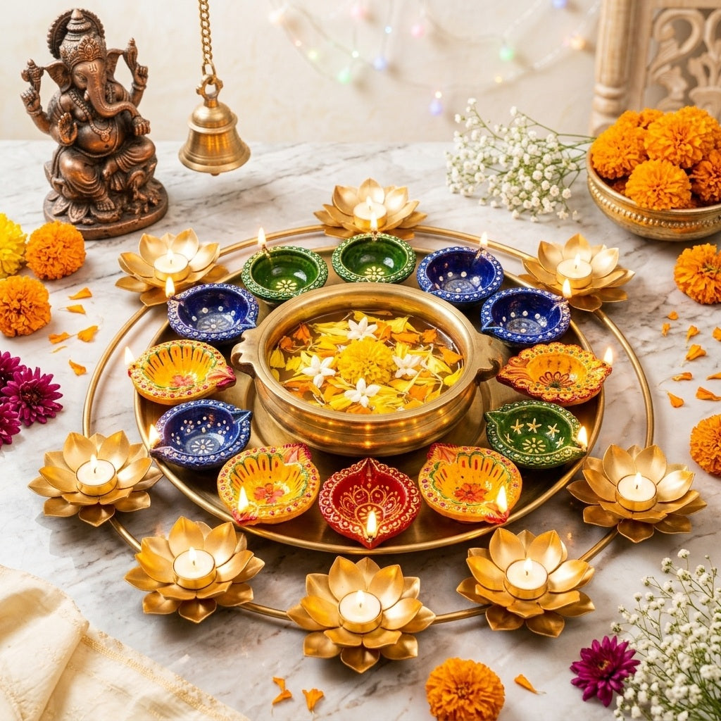 Diya, Candles & Stands