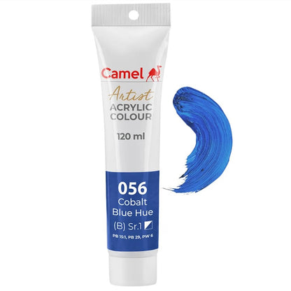 MRP325 Camel Artists Acrylic Colour Tube 120ml (056 Cobalt Blue Hue)