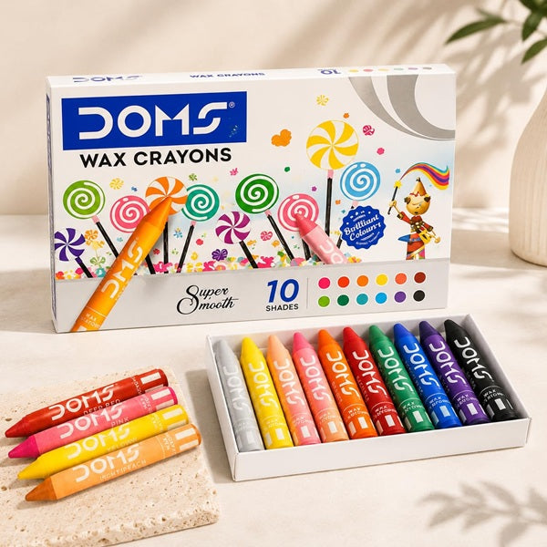 DOMS Wax Crayons 10 Shade