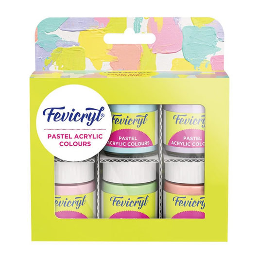 MRP150 Fevicryl Acrylic Colours Pastel 6 Shade
