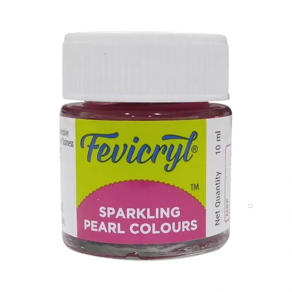 Fevicryl Sparkling Pearl Colours 10ml (Sparkling Pearl Deep Rose- 902)