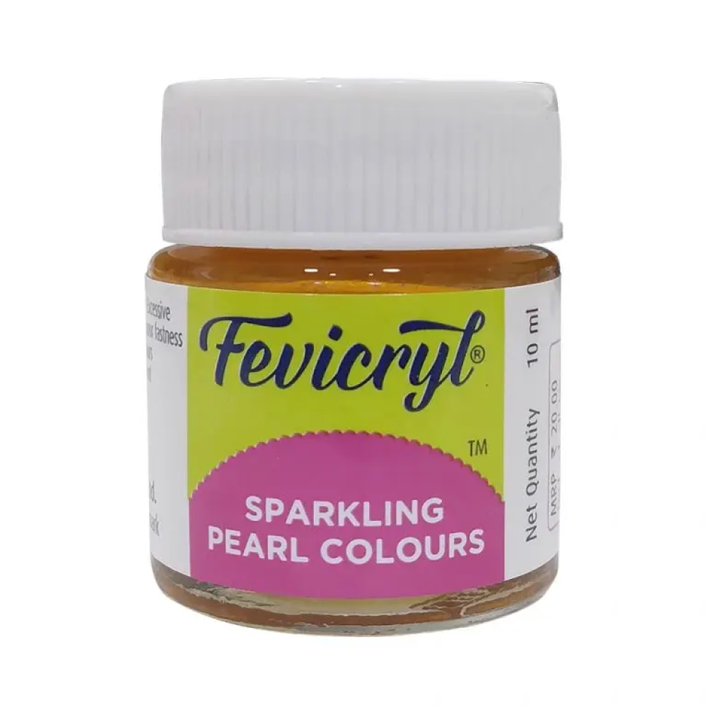 MRP25 Fevicryl Sparkling Pearl Colours 10ml (Sparkling Pearl Golden Yellow- 907)