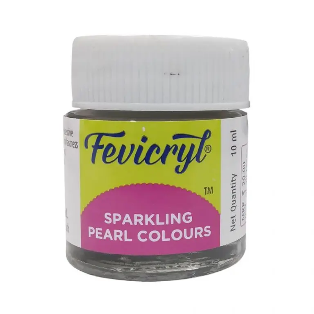 Fevicryl Sparkling Pearl Colours 10ml (Sparkling Pearl Silver- 910)