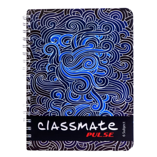 MRP140 Classmate Pulse 6 Subject Spiral Notebook Single line - 300 pgs - 24*18