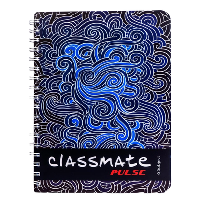 MRP140 Classmate Pulse 6 Subject Spiral Notebook Single line - 300 pgs - 24*18