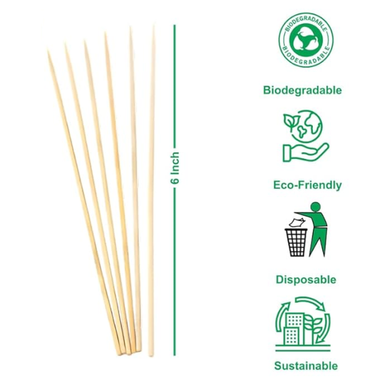 6" Wooden Skewer Small