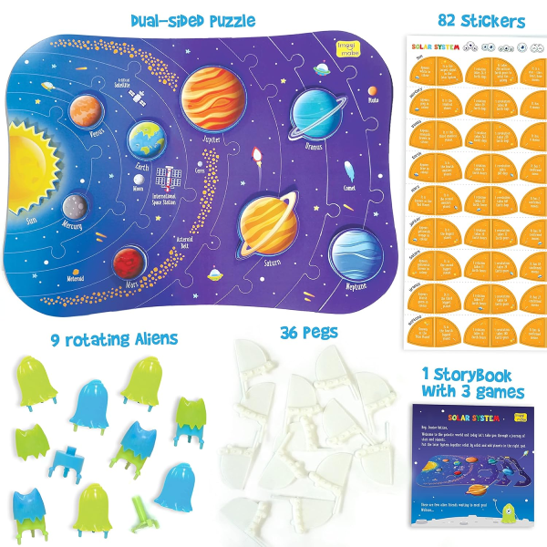 Imagimake Mapology - Solar System Dual Sided Puzzle