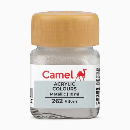 Camel Fabrica Acrylic Colours Metallic 10ml (262 Silver)
