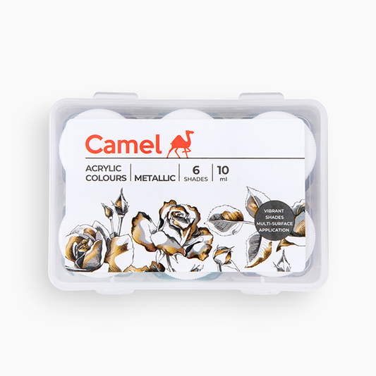 Camel Fabrica Acrylic Colours Metallic 6 Shades