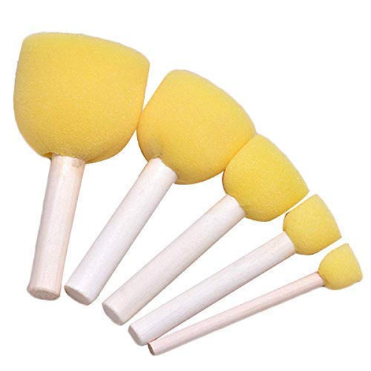 Sponge Brush Round (Set Of 5)