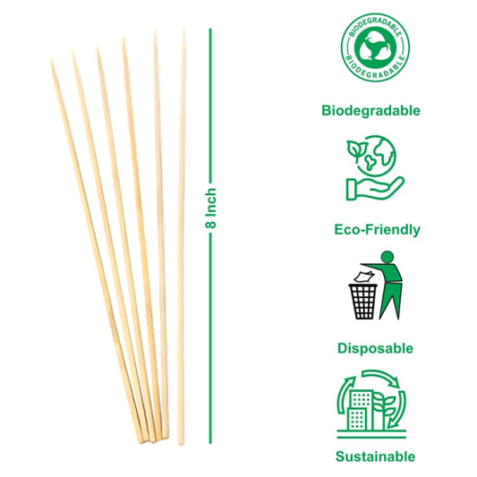 8" Wooden Skewer Medium