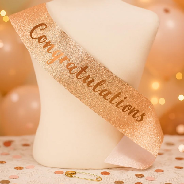 Congratulations Glitter Sash