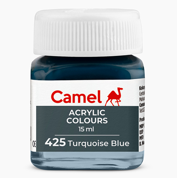 MRP25 Camel Fabrica Acrylic Colours Ultra 15ml (425 Turquoise Blue)