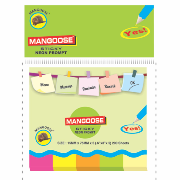 MRP60 Post It Mangoose 5 Colour (15*75)