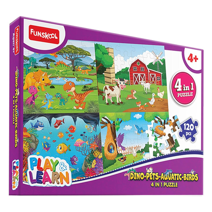 Funskool Dino Pets Aquatic Bird 4in1 Puzzle