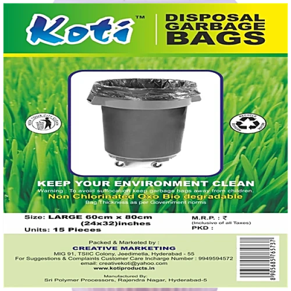 MRP85 Koti Disposal Garbage Bags (Large - 25 Micron)