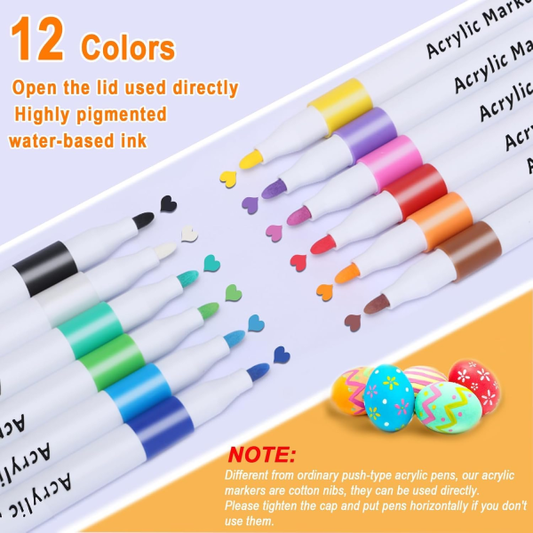 Acrylic Paint Marker 12 Shades