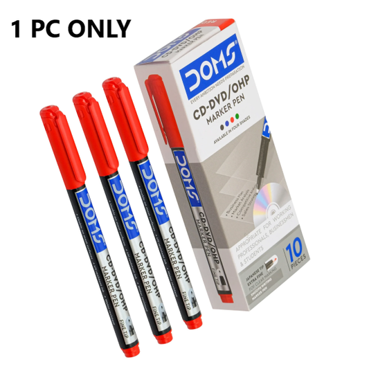 Doms CD-DVD/OHP Marker Pen Red