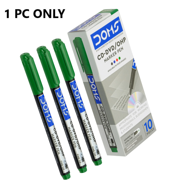 Doms CD-DVD/OHP Marker Pen Green