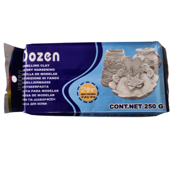 DOZEN Modelling Clay 250gm (Air Dry Hardening)